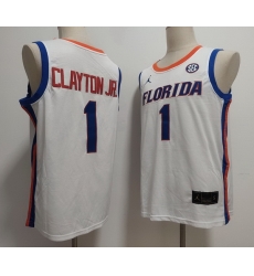 Men Florida Gators #1 Walter Clayton Jr. White Stitched Basketball NCAA Jersey Men Florida Gators #1 Walter Clayton Jr. White Stitched Basketball NCAA Jersey