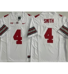 Men Ohio State Buckeyes White #4 Jeremiah Smith Stitched NCAA Jersey Men Ohio State Buckeyes White #4 Jeremiah Smith Stitched NCAA Jersey