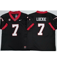 Georgia Bulldogs 7 Lawson Luckie Black 2025 F U S E  Stitched Jersey