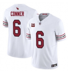 Men Arizona Cardinals 6 James Conner White 2025 F U S E With 4 Star C Patch Vapor Untouchable Limited Stitched Jersey Men Arizona Cardinals 6 James Conner White 2025 F U S E With 4 Star C Patch Vapor Untouchable Limited Stitched Jersey