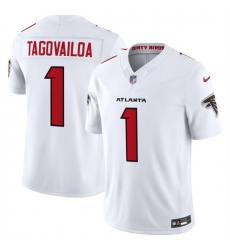 Men Atlanta Falcons 1 Tua Tagovailoa White 2026 New F U S E Vapor Untouchable Limited Stitched Football Jersey Men Atlanta Falcons 1 Tua Tagovailoa White 2026 New F U S E Vapor Untouchable Limited Stitched Football Jersey