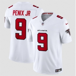 Men Atlanta Falcons  9 Michael Penix Jr  White 2026 New F U S E  Vapor Untouchable Limited Stitched Football Jersey
