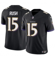 Men Baltimore Ravens 15 Cooper Rush Black 2025 F U S E Vapor Limited Football Jersey Men Baltimore Ravens 15 Cooper Rush Black 2025 F U S E Vapor Limited Football Jersey