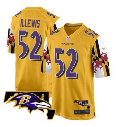 Men Baltimore Ravens 52 Ray Lewis Gold 2025 Maryland Flag Vapor Limited Football Game Jersey Men Baltimore Ravens 52 Ray Lewis Gold 2025 Maryland Flag Vapor Limited Football Game Jersey