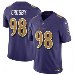 Men Baltimore Ravens 98 Maxx Crosby Purple 2025 F U S E Vapor Stitched Jersey