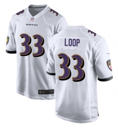 Men Baltimore Ravens Tyler Loop #33 White F U S E Stitched NFL Jersey Men Baltimore Ravens Tyler Loop #33 White F U S E Stitched NFL Jersey