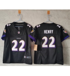 Women Baltimore Ravens 22 Derrick Henry Black Vapor Football Jersey Women Baltimore Ravens 22 Derrick Henry Black Vapor Football Jersey