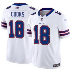Men Buffalo Bills 18 Brandin Cooks White 2025 F U S E  Vapor Untouchable Limited Stitched Football Jersey
