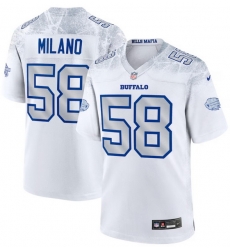 Men Buffalo Bills 58 Matt Milano White 2025 F U S E Rivalries Vapor Untouchable Limited Stitched Football Jersey Men Buffalo Bills 58 Matt Milano White 2025 F U S E Rivalries Vapor Untouchable Limited Stitched Football Jersey