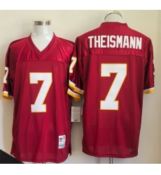 Men Washington Redskins 7 Joe Theismann Red Stitched Football Jersey