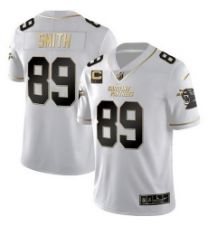 Men Carolina Panthers 89 Steve Smith White Gold With 4 Star C Patch Vapor Limited Stitched Football Jersey Men Carolina Panthers 89 Steve Smith White Gold With 4 Star C Patch Vapor Limited Stitched Football Jersey