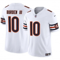 Men Chicago Bears 10 Luther Burden III White 2025 F U S E  Vapor Untouchable Limited Stitched Football Jersey