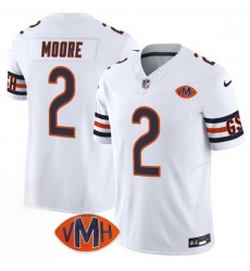 Men Chicago Bears 2 D J Moore White 2025 F U S E With VMH Patch Vapor Untouchable Limited Stitched Football Jersey Men Chicago Bears 2 D J Moore White 2025 F U S E With VMH Patch Vapor Untouchable Limited Stitched Football Jersey