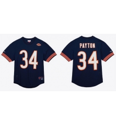 Men Chicago Bears 34 Walter Payton Navy Stitched Football Jersey