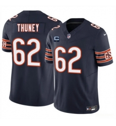 Men Chicago Bears 62 Joe Thuney Navy 2025 F U S E  With 1 Star C Patch Vapor Untouchable Limited Stitched Football Jersey