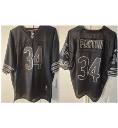 Men Reebok Bears 34 Payton Black Fashion Jersey Men Reebok Bears 34 Payton Black Fashion Jersey