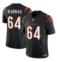 Men Cincinnati Bengals 64 Ted Karras Black 2025 F U S E Vapor Untouchable Limited Stitched Football Jersey Men Cincinnati Bengals 64 Ted Karras Black 2025 F U S E Vapor Untouchable Limited Stitched Football Jersey