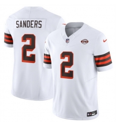 Men Cleveland Browns  2 Shedeur Sanders White 2026 1946 Collection F U S E  Vapor Limited Stitched Football Jersey