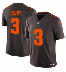 Men Cleveland Browns 3 Jerry Jeudy Brown 2025 F U S E 27Alpha Dawg Edition 27 Vapor Limited Stitched Football Jersey Men Cleveland Browns 3 Jerry Jeudy Brown 2025 F U S E 27Alpha Dawg Edition 27 Vapor Limited Stitched Football Jersey