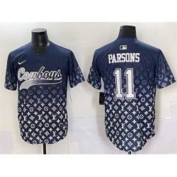 Men Dallas Cowboys 11 Micah Parsons Navy Limited Stitched Baseball Jersey