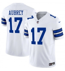 Men Dallas Cowboys 17 Brandon Aubrey White 2025 F U S E Vapor Untouchable Limited Stitched Football Jersey Men Dallas Cowboys 17 Brandon Aubrey White 2025 F U S E Vapor Untouchable Limited Stitched Football Jersey