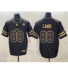 Men Dallas Cowboys 88 CeeDee Lamb Black Gold 2025 F U S E 94 Marshawn Kneeland Memorial Patch Vapor Limited Stitched Football Jersey Men Dallas Cowboys 88 CeeDee Lamb Black Gold 2025 F U S E 94 Marshawn Kneeland Memorial Patch Vapor Limited Stitched Football Jersey
