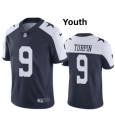 Youth Dallas Cowboys 9 KaVontae Turpin Navy White Thanksgiving Vapor Limited Jersey Youth Dallas Cowboys 9 KaVontae Turpin Navy White Thanksgiving Vapor Limited Jersey