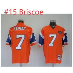 Denver Broncos Marlin Briscoe #15 Orange Throwback Stitched Jerseys