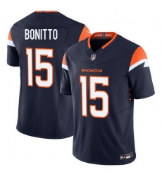 Men Denver Broncos 15 Nik Bonitto Navy F U S E Vapor Limited Stitched Football Jersey Men Denver Broncos 15 Nik Bonitto Navy F U S E Vapor Limited Stitched Football Jersey