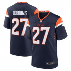 Men Denver Broncos 27 J K  Dobbins Navy 2025 Alternate Stitched Game Jersey