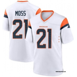 Men Denver Broncos Nike Riley Moss #21 White Team F U S E Stitched Jersey