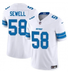 Men Detroit Lions 58 Penei Sewell White 2025 F U S E Vapor Limited Stitched Jersey Men Detroit Lions 58 Penei Sewell White 2025 F U S E Vapor Limited Stitched Jersey