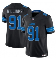 Men Detroit Lions 91 Tyleik Williams Black 2025 F U S E Vapor Limited Stitched Jersey Men Detroit Lions 91 Tyleik Williams Black 2025 F U S E Vapor Limited Stitched Jersey