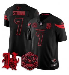 Men Houston Texans 7 C J Stroud Black F U S E Stranger Things Edition Vapor Limited Stitched Football Jersey Men Houston Texans 7 C J Stroud Black F U S E Stranger Things Edition Vapor Limited Stitched Football Jersey