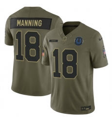 Men Indianapolis Colts 18 Peyton Manning Olive 2025 F U S E Salute to Service Limited Stitched Football Jersey Men Indianapolis Colts 18 Peyton Manning Olive 2025 F U S E Salute to Service Limited Stitched Football Jersey