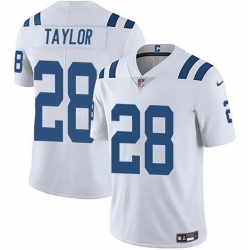 Men Indianapolis Colts 28 Jonathan Taylor White Vapor Limited Stitched Football Jersey