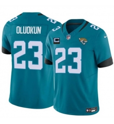 Men Jacksonville Jaguars 23 Foye Oluokun Teal 2025 F U S E With 4 Star C Patch Vapor Untouchable Limited Stitched Jersey Men Jacksonville Jaguars 23 Foye Oluokun Teal 2025 F U S E With 4 Star C Patch Vapor Untouchable Limited Stitched Jersey