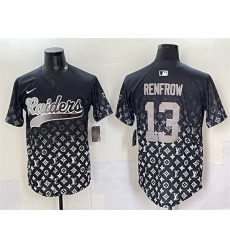 Men Las Vegas Raiders 13 Hunter Renfrow Black Limited Stitched Baseball Jersey Men Las Vegas Raiders 13 Hunter Renfrow Black Limited Stitched Baseball Jersey