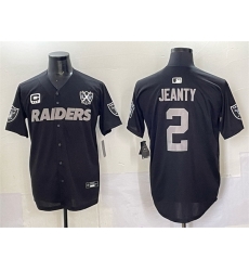 Men Las Vegas Raiders 2 Ashton Jeanty Black With Nevada Silver Stat Patch And 65th Anniversary Patch 3 Star C Patch Stitched Baseball Jersey Men Las Vegas Raiders 2 Ashton Jeanty Black With Nevada Silver Stat Patch And 65th Anniversary Patch 3 Star C Patch Stitched Baseball Jersey