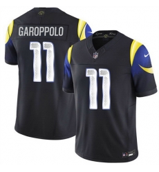 Men Los Angeles Rams 11 Jimmy Garoppolo Black 2025 F U S E Rivalries Vapor Limited Stitched Football Jersey Men Los Angeles Rams 11 Jimmy Garoppolo Black 2025 F U S E Rivalries Vapor Limited Stitched Football Jersey