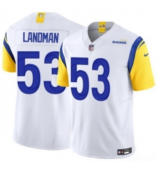Men Los Angeles Rams 53 Nate Landman White 2025 F U S E Vapor Untouchable Stitched Football Jersey Men Los Angeles Rams 53 Nate Landman White 2025 F U S E Vapor Untouchable Stitched Football Jersey