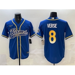 Men Los Angeles Rams 8 Jared Verse Royal Cool Base Stitched Baseball Jersey