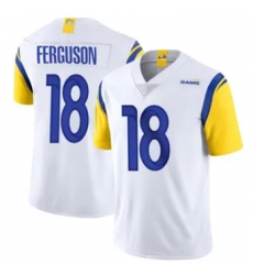 Men Los Angeles Rams Terrance Ferguson #18 White 2024 F U S E Vapor Untouchable Stitched Football Jersey Men Los Angeles Rams Terrance Ferguson #18 White 2024 F U S E Vapor Untouchable Stitched Football Jersey