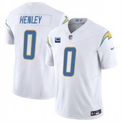 Men Los Angeles Chargers 0 Daiyan Henley White 2025 F U S E With 1 Star C Patch Vapor Limited Stitched Football Jersey