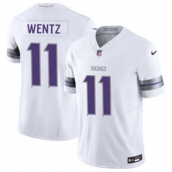 Men Minnesota Vikings 11 Carson Wentz White 2025 F U S E  Winter Warrior Limited Stitched Jersey