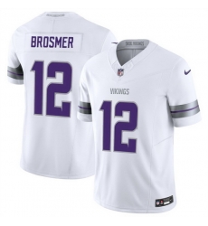 Men Minnesota Vikings 12 Max Brosmer White 2025 F U S E Winter Warrior Limited Stitched Jersey Men Minnesota Vikings 12 Max Brosmer White 2025 F U S E Winter Warrior Limited Stitched Jersey