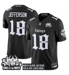 Men Minnesota Vikings 18 Justin Jefferson Black 2025 F U S E Kings of the North Patch Gothic Norseblood Edition Vapor Untouchable Limited Stitched Footbal Men Minnesota Vikings 18 Justin Jefferson Black 2025 F U S E Kings of the North Patch Gothic Norseblood Edition Vapor Untouchable Limited Stitched Footbal