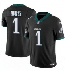 Men Philadelphia Eagles 1 Jalen Hurts Black 2024 New F U S E Vapor Untouchable Limited Stitched Football Jersey Men Philadelphia Eagles 1 Jalen Hurts Black 2024 New F U S E Vapor Untouchable Limited Stitched Football Jersey