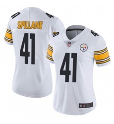 Women Pittsburgh Steelers 41 Robert Spillane Vapor Limited White Jerseys Women Pittsburgh Steelers 41 Robert Spillane Vapor Limited White Jerseys
