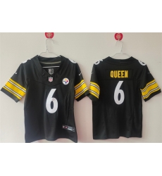 Women Pittsburgh Steelers 6 Patrick Queen F U S E Black Vapor Stitched Football Jersey Women Pittsburgh Steelers 6 Patrick Queen F U S E Black Vapor Stitched Football Jersey